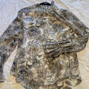 White House Black Market Floral Blouse  12